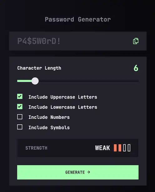 Password generator app image